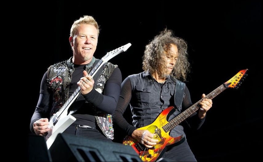 James Hetfield y Kirk Hammett llevan las riendas de las cuerdas en la agrupación. (CORTESÍA)arrera 