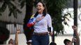 La líder opositora venezolana María Corina Machado (izq.) hace un gesto durante una protesta convocada por la oposición en vísperas de la investidura presidencial, en Caracas el 9 de enero de 2025. La líder opositora venezolana María Corina Machado (izq.) hace un gesto durante una protesta convocada por la oposición en vísperas de la investidura presidencial, en Caracas el 9 de enero de 2025.