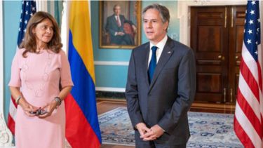 El secretario de Estado de EEUU Antony Blinken y la vicepresidenta de Colombia, Marta Lucía Ramírez, sostuvieron un encuentro en París, Francia, en el marco de una reunión de la OCDE.