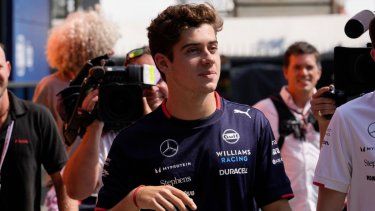 El piloto argentino Franco Colapinto (Williams) llega al circuito de Monza con miras al Gran Premio de Italia, el jueves 29 de agosto de 2024.
