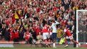 El delantero brasileño Gabriel Jesús celebra el gol anotado para el Arsenal