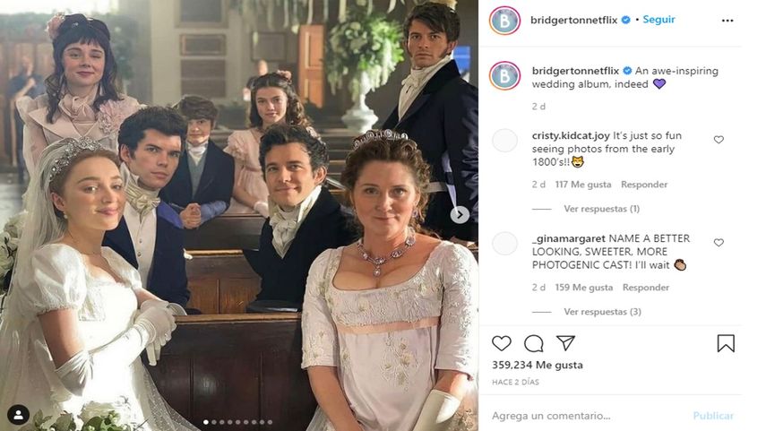 Parte del elenco de la serie Bridgerton, de Netflix. Algunas escenas de la producción se han proyectado en sitios de pornografía.&nbsp;