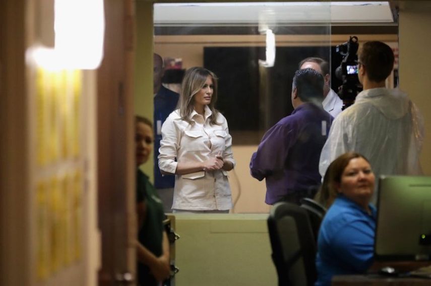 La primera dama Melania Trump visita el centro de detención de Texas.&nbsp;