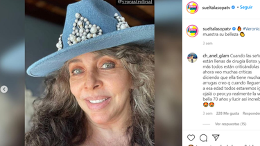 Captura de pantalla de la cuenta de Instagram de La actriz mexicana Verónica Castro.&nbsp;