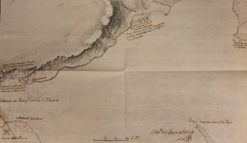 Mapa de la Bah&iacute;a de La Habana.