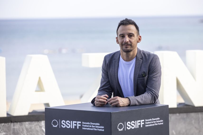 El director de cine Alejandro Amenabar, durante la presentación de Mientras dure la guerra en la 67 Edición del Festival de San Sebastián.