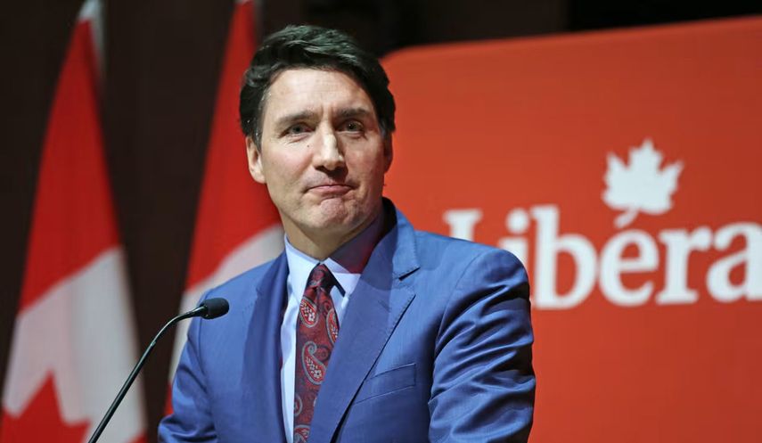 El mandatario canadiense,&nbsp; Justin Trudeau, habla durante un mitin político,&nbsp;