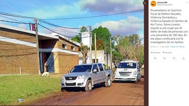 Fotograf&iacute;a publicada en Twitter por @RadioSarandi690 en relaci&oacute;n con el caso de trata de personas que inclu&iacute;a a seis cubanas en la ciudad de Guich&oacute;n, Uruguay.
