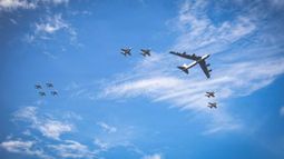 Imágenes del portaviones Gerald R. Ford durante ejercicios de Estados Unidos en el Atlántico. Imágenes del portaviones Gerald R. Ford durante ejercicios de Estados Unidos en el Atlántico.