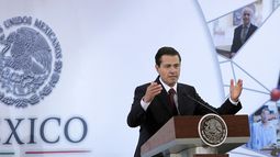 El presidente Enrique Peña Nieto participa en un acto en el Palacio Nacional de Ciudad de México.&nbsp;