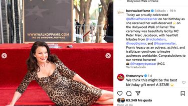 Fran Drescher recibe una estrella en el Paseo de la Fama de Hollywood