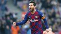 En esta foto del sábado 22 de febrero de 2020, Lionel Messi, de 32 años de edad, celebra tras anotar un gol para el Barcelona en el partido contra el Eibar en La Liga española. En esta foto del sábado 22 de febrero de 2020, Lionel Messi, de 32 años de edad, celebra tras anotar un gol para el Barcelona en el partido contra el Eibar en La Liga española.