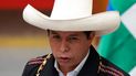 El presidente peruano Pedro Castillo habla en una ceremonia después de que su homólogo boliviano Luis Arce lo condecoró con la Gran Cruz del Cóndor de los Andes, en el palacio presidencial Casa Grande del Pueblo, el sábado 30 de octubre de 2021, en La Paz, Bolivia.