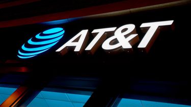 Logo de AT&T, el gigantes de las telecomunciaciones en EEUU.