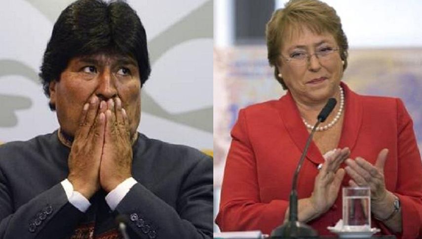 Evo Morales invitó a su colega chilena, Michelle Bachelet, para que ambos viajen hasta el Vaticano y pidan la mediación del Sumo Pontífice. (CORTESÍA)