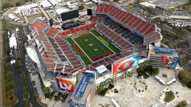 Vista aérea del el Raymond James Stadium, en Tampa.