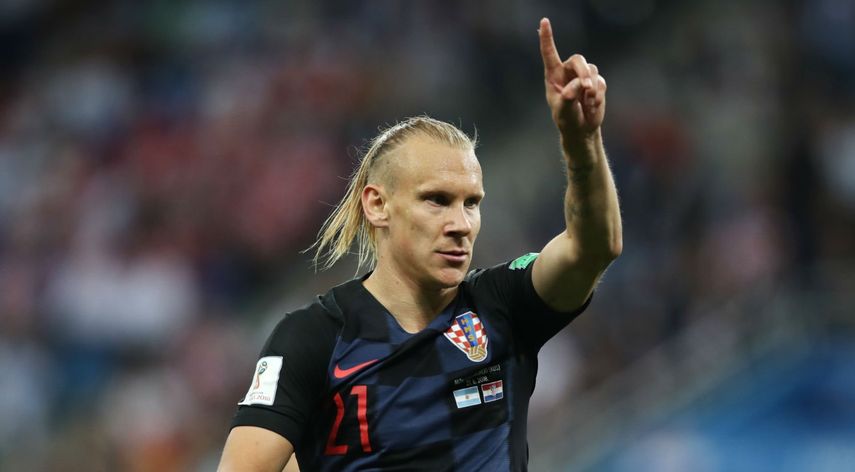 Domagoj Vida anotó el gol que le da la esperanza a Croacia en Rusia 2018.
