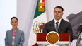 El Secretario de Seguridad y Protección Ciudadana de México, Omar García Harfuch, habla durante la conferencia de prensa matutina que realiza la presidenta Claudia Sheinbaum en el Palacio Nacional de la Ciudad de México el 21 de abril de 2026.