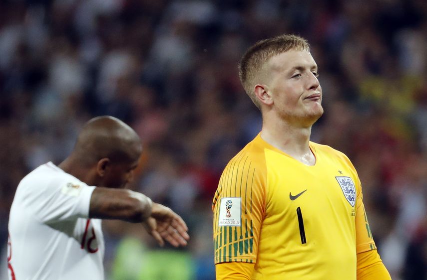 Jordan Pickford no pudo evitar que los croatas remontaran y terminó decepcionado.&nbsp;
