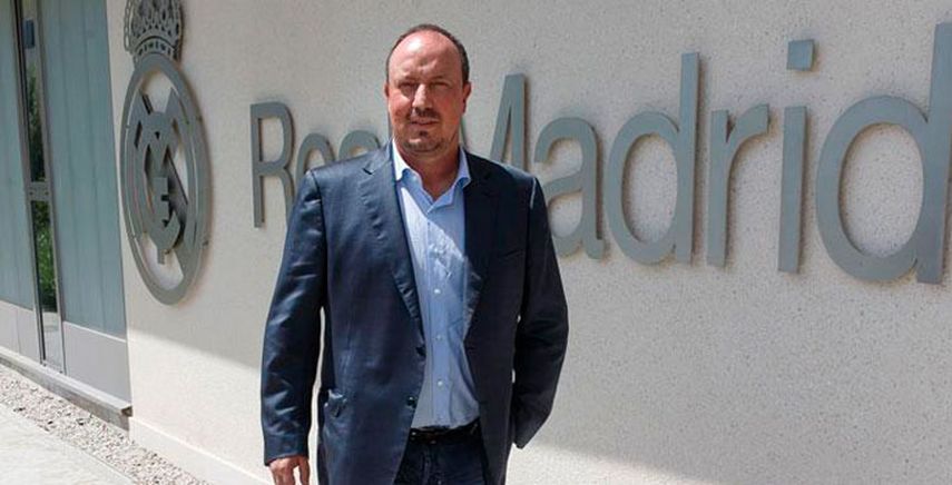 Benítez en la ciudad deportiva de Valdebebas (Archivo RM)