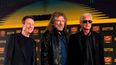 John Paul Jones, Robert Plant y Jimmy Page, sin el difunto John Bonham, Led Zeppelin.