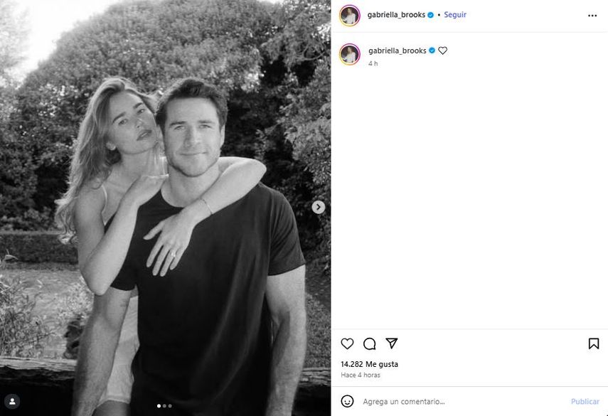 Los actores Liam Hemsworth y Gabriella Brooks.