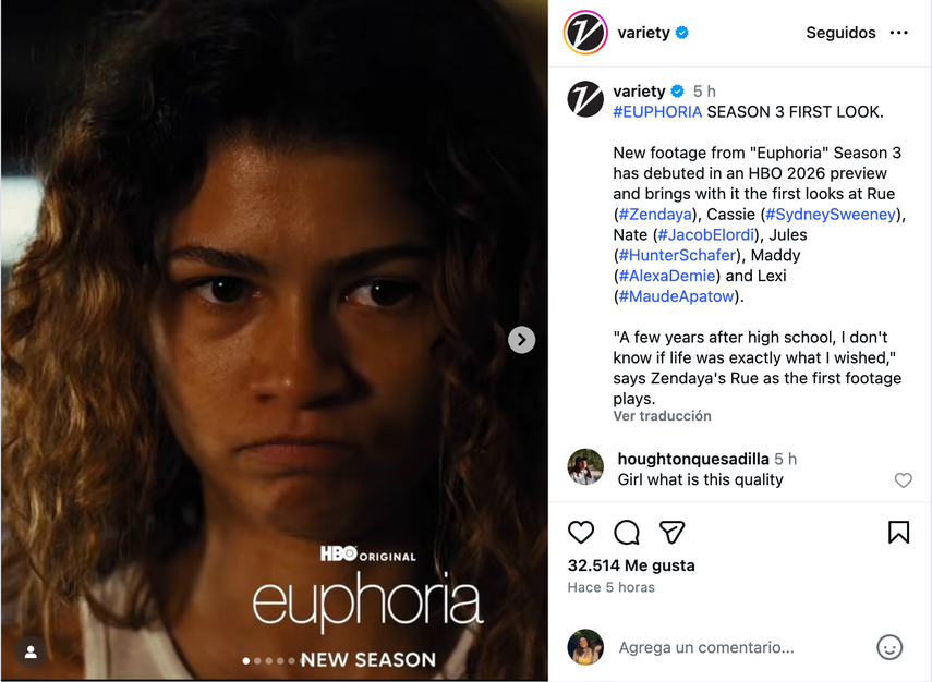 HBO comparte imágenes de la tercera temporada de&nbsp;Euphoria.&nbsp;