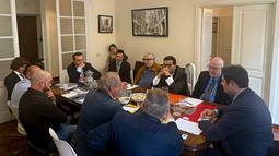 Orlando Gutiérrez-Boronat durante reunión en Roma