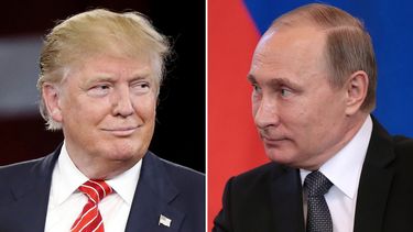 El presidente electo Donald Trump (izq.) y el mandatario ruso Vladimir Putin.
