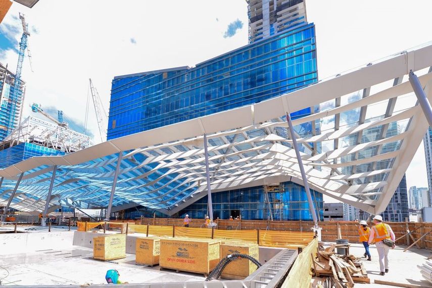 Imagen del Brickell City Centre en construcción. (ÁLVARO MATA)