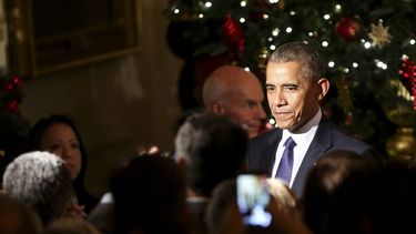 El presidente de EEUU Barack&nbsp;Obama&nbsp;durante una recepción en la Sala Este de la Casa Blanca en Washington.&nbsp;
