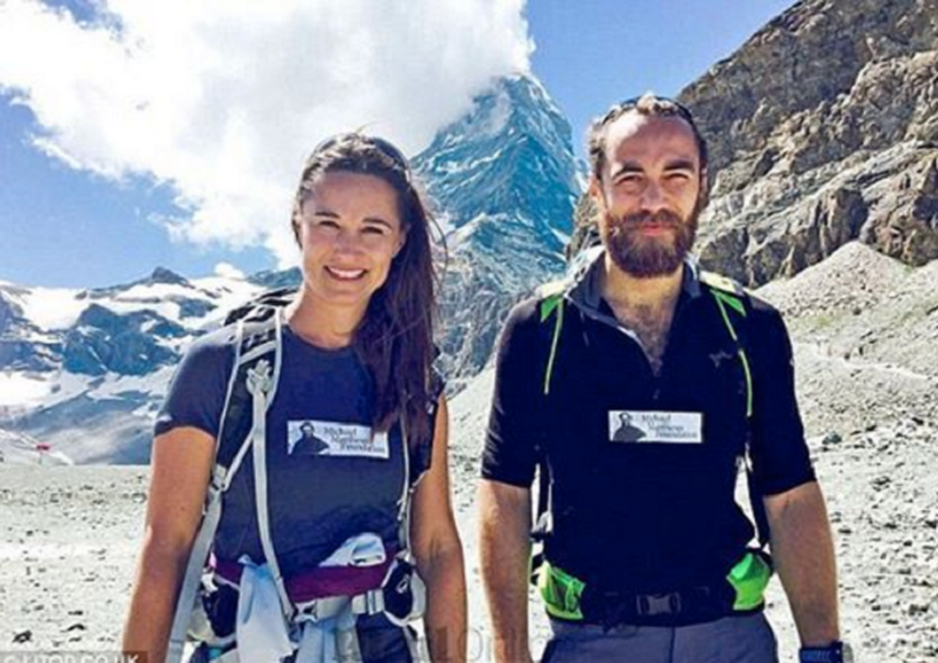 Pippa Middleton junto a su hermano James en el Monte Matterhorn. (INSTAGRAM)