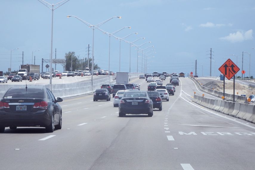 Vista parical del Dolphin Expressway, en Miami.