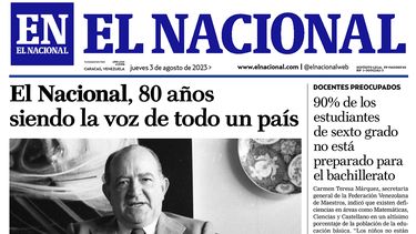 Portada de El Nacional.