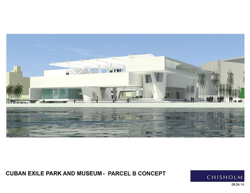 Maqueta del proyecto  del Museo del Exilio Cubano diseñado por el arquitecto Bob Chisholm (Cortesía)
