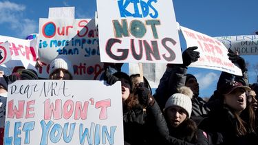 Manifestantes protestan en demanda de un mayor&nbsp;control de&nbsp;armas.