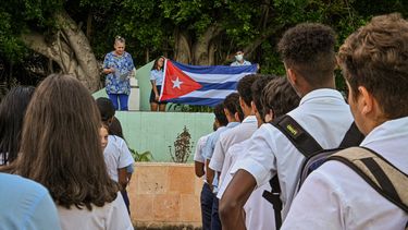 Alumnos en el Preuniversitario Saúl Delgado, en el barrio habanero de El Vedado.&nbsp;