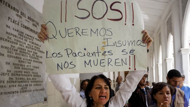 El sector de la salud es uno de los más golpeados por la crisis en Venezuela.