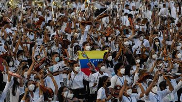 Miembros de la Sistema Nacional de Orquesta de Venezuela.&nbsp;