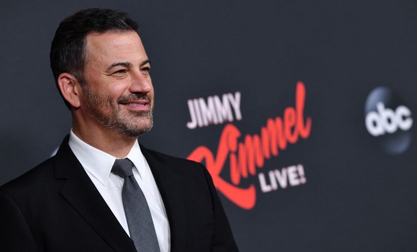 El presentador de televisión estadounidense Jimmy Kimmel llega a Una Noche con Jimmy Kimmel en el Hotel Roosevelt de Hollywood el 7 de agosto de 2019.&nbsp; &nbsp;