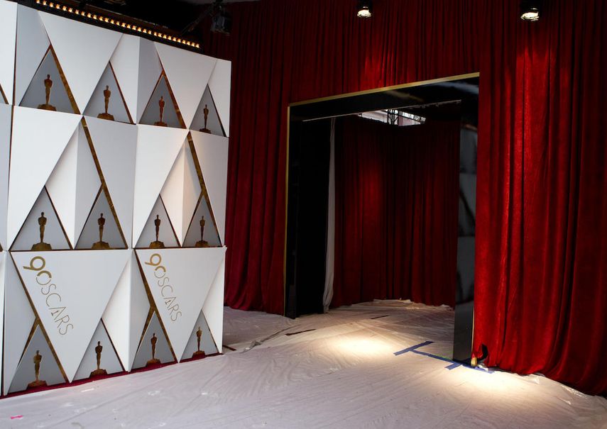 Fotografía de los preparativos para la entrega 90 de los&nbsp;Premios Óscar.