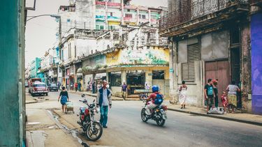 Una calle en La Habana, Cuba. 