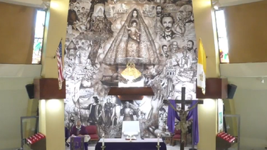 misa de domingo de ramos desde la ermita de la caridad