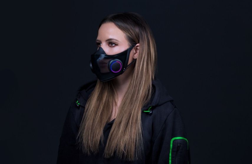 Mascarilla inteligente, sostenible y transparente de Razer