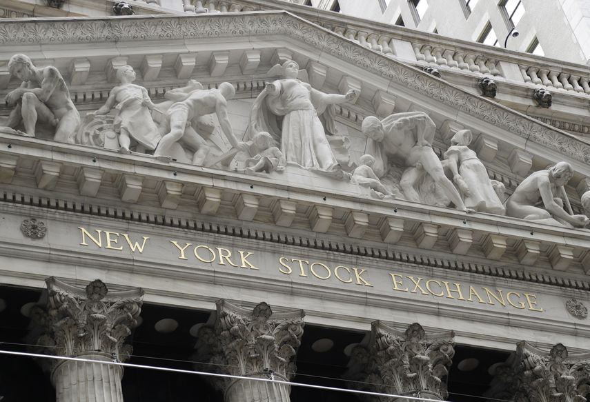 La fachada de la Bolsa de Valores de Nueva York, el 23 de agosto de 2019. 