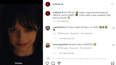 Netflix confirmó que la serie Wednesday tendrá una segunda temporada.