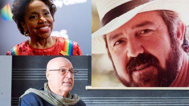 Los músicos Tania León, Flores Chaviano y Orlando Jacinto García.