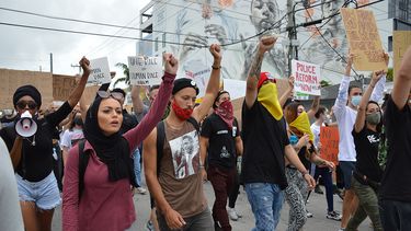 Protestas en Miami por la muerte de George Floyd.