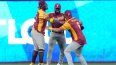 Ronald Acuña Jr. (42), David Peralta (6) y Luis Rengifo (1) celebran la victoria de Venezuela por 5-1 ante Israel en el Clásico Mundial de Béisbol, el miércoles 15 de marzo de 2023, en Miami. Ronald Acuña Jr. (42), David Peralta (6) y Luis Rengifo (1) celebran la victoria de Venezuela por 5-1 ante Israel en el Clásico Mundial de Béisbol, el miércoles 15 de marzo de 2023, en Miami.
