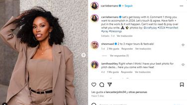 La actriz Carrie Bernans.